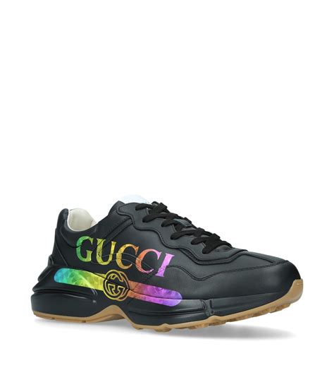 gucci rainbow logo sneakers